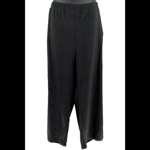 Denim & Co. Comfort Zone Dream Fleece Full-Length Pants Black - Regular